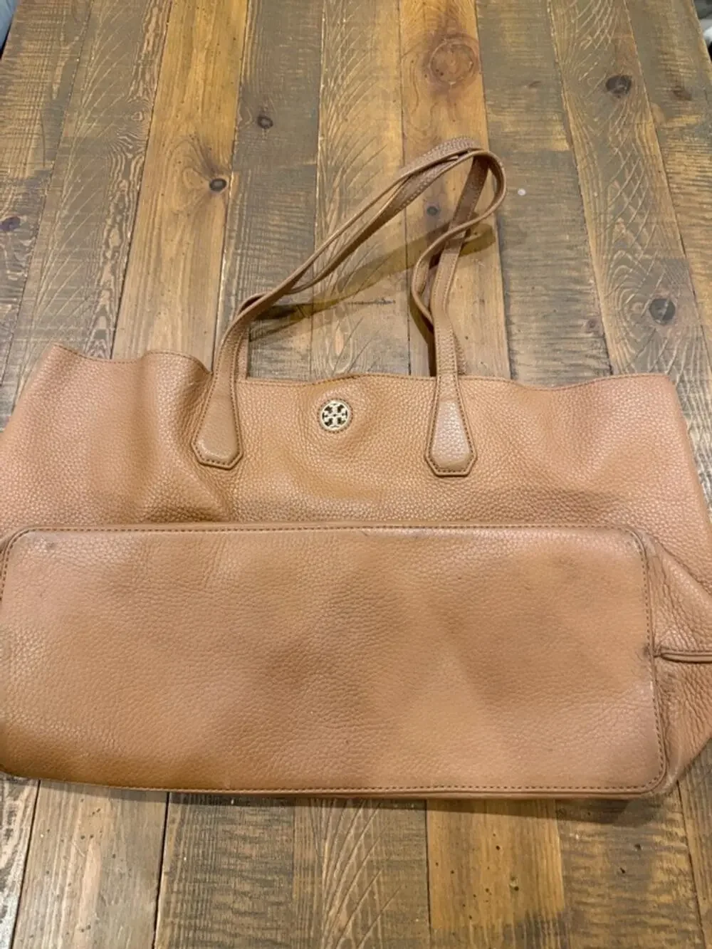 Tory Burch Leather Tote Brown Purse